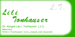 lili tonhauser business card